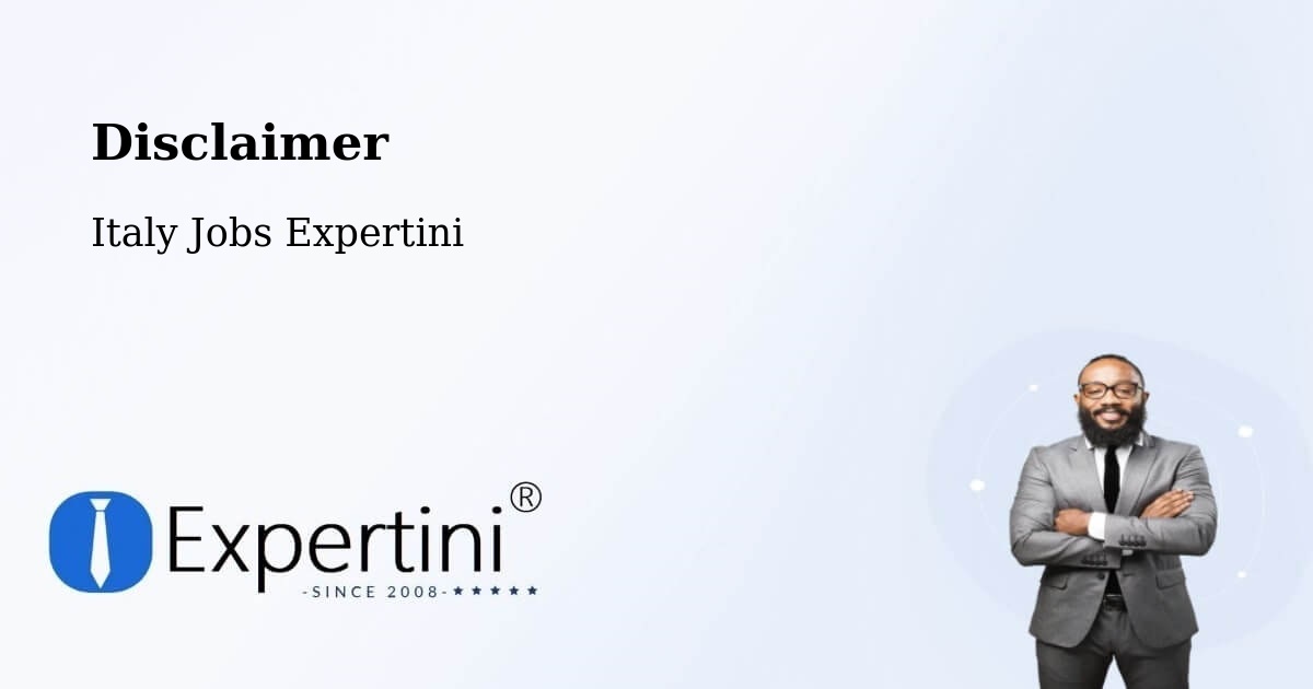 Disclaimer – Desio - Italy Jobs Expertini
